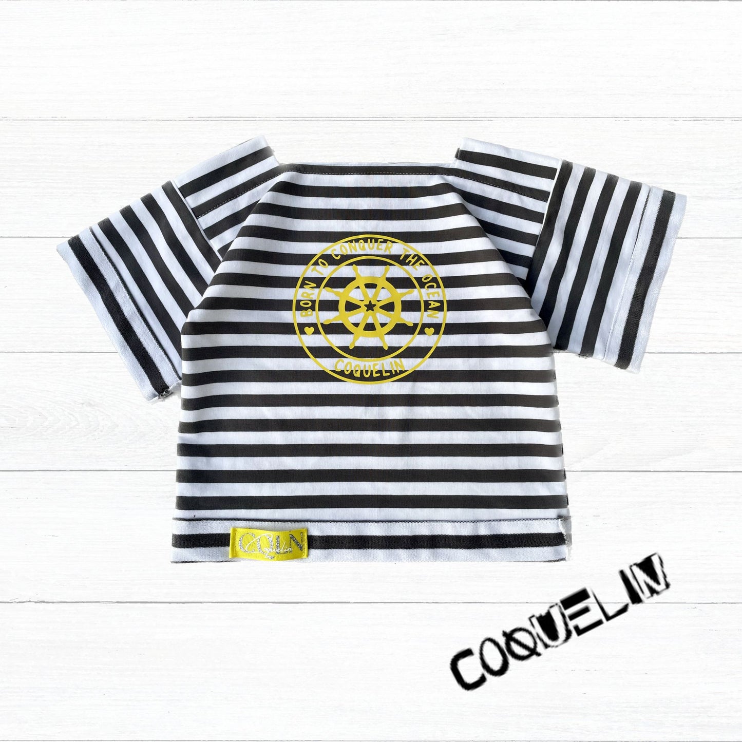 Top Born to Conquer the Ocean gris