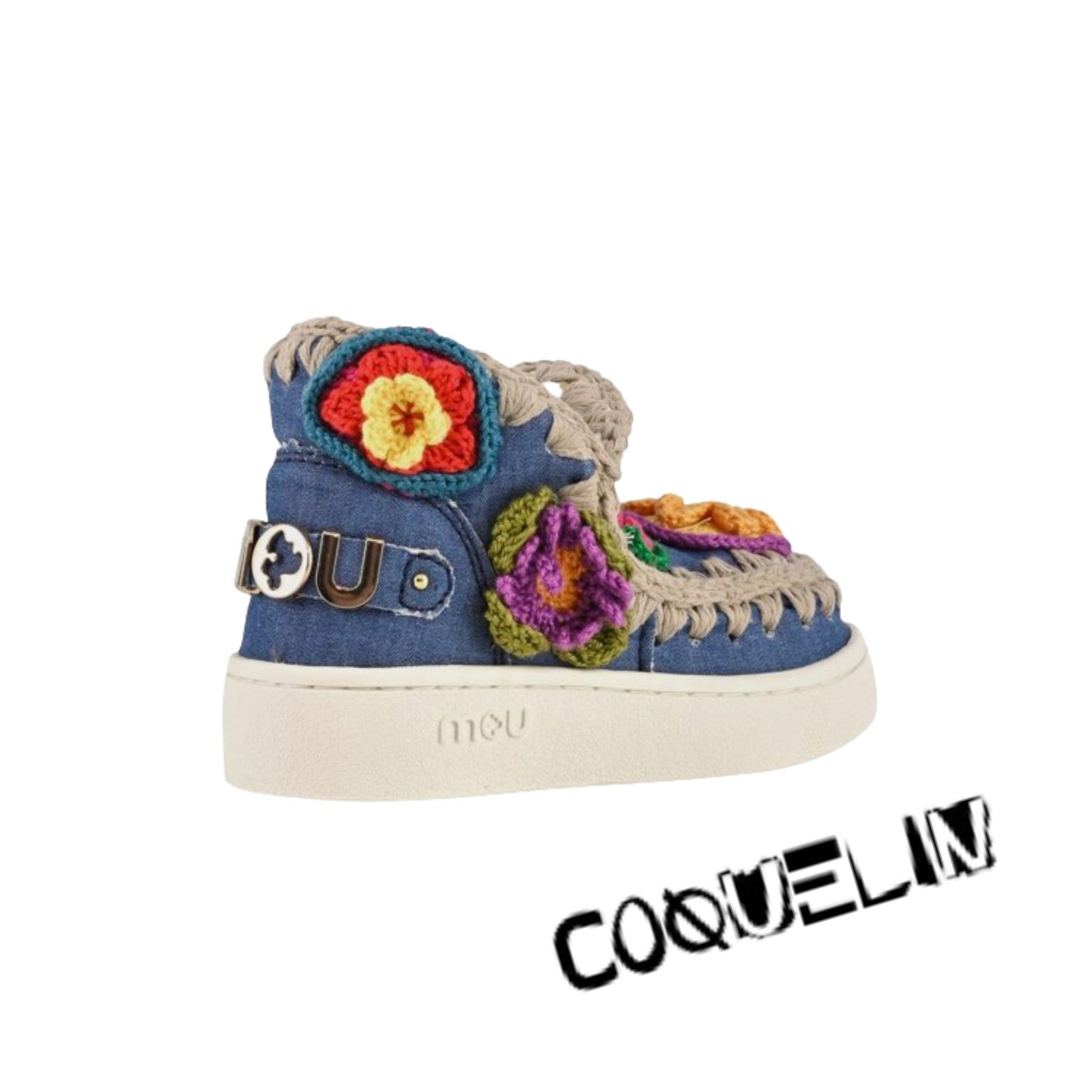 Summer eskimo sneaker kid crochet flowers