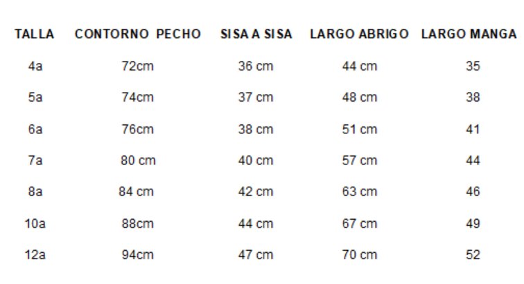 Abrigo Julieta