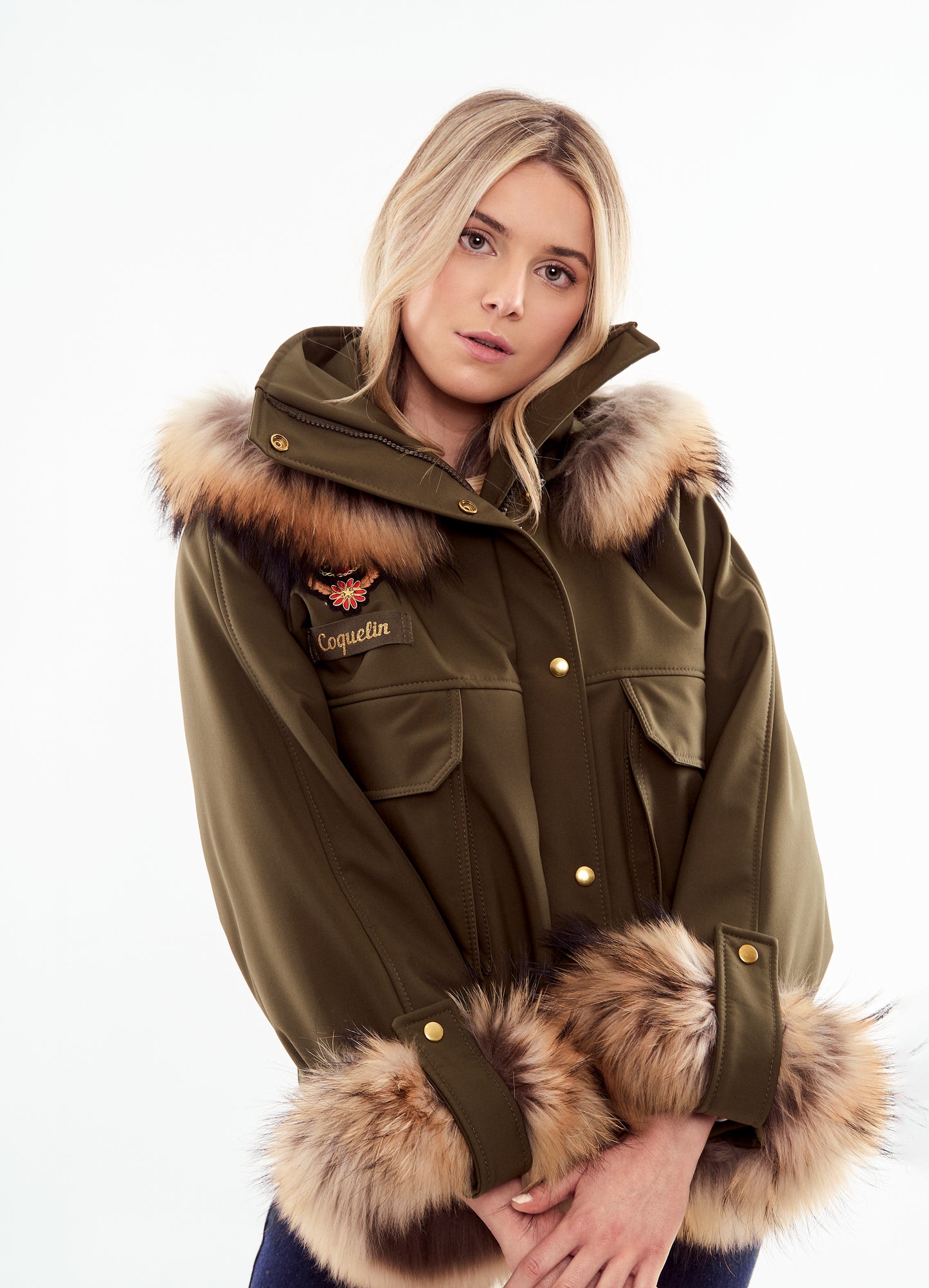 Chaqueta verde Coquelin pelo