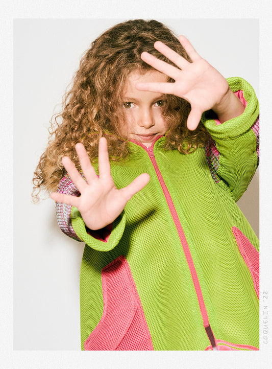 Abrigo neopreno lima/fucsia